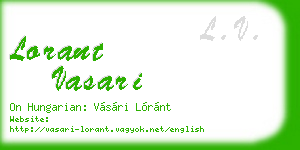 lorant vasari business card